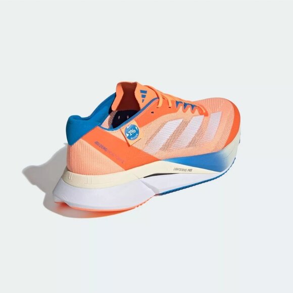 Adidas Adizero Boston 12 Wide - Unisex Running Shoes Orange White Blue IF4212 NE main image 8